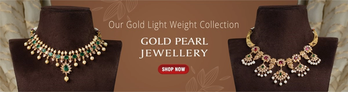 Shop Gold Pearl Jewellery Designs at Krishna Pearls