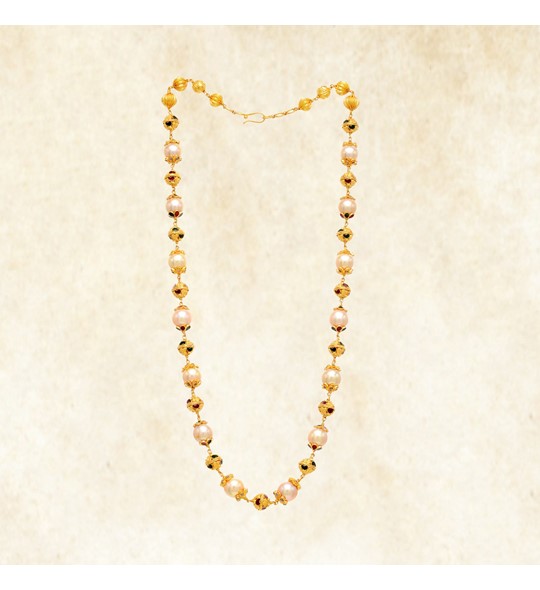 Floral Pearl Bead Necklace