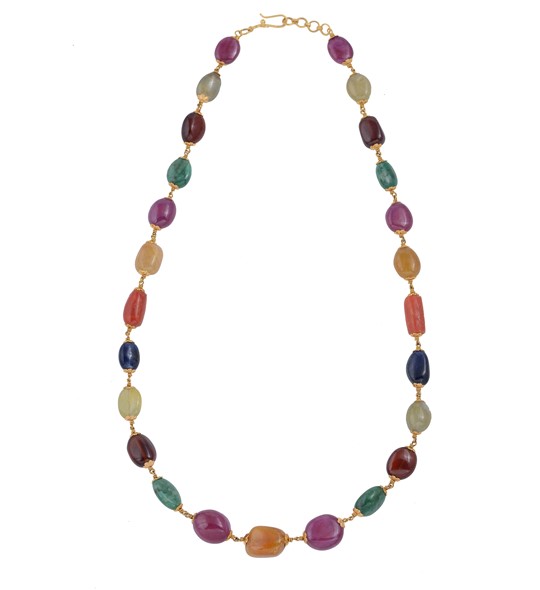 Colorful Precious Gemstone beads Necklace