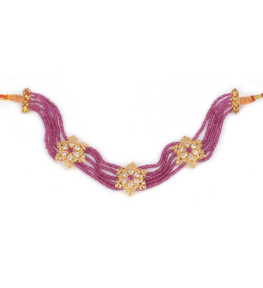 Ruby Choker Necklace in yellow gold