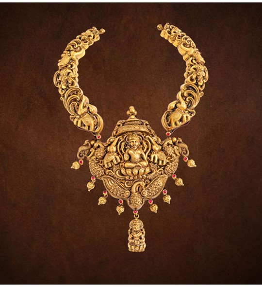 Royal Lakshmi Elephant Nakshi Necklace