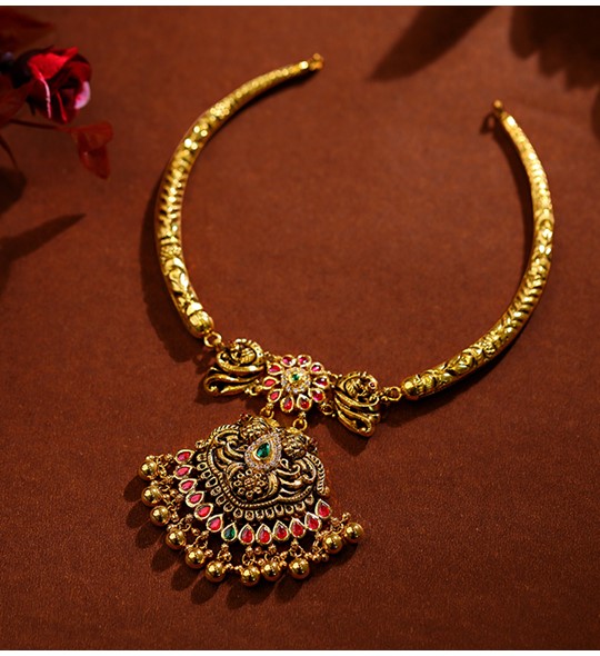 Kanti Nakshi Necklace In Gold