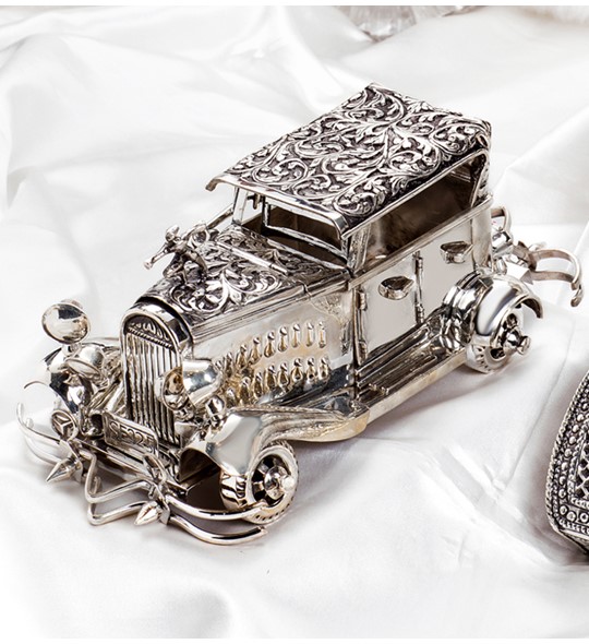 Antique Car in Silver