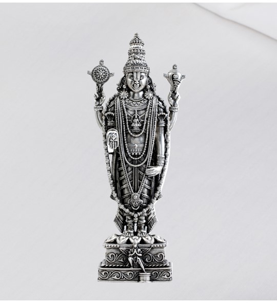 Lord Venkateswara Idol in Antique Silver workmanship