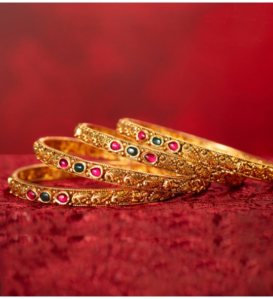 Ritzy Gold Bangles