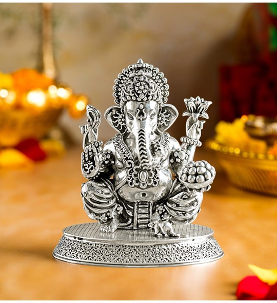 Antique Silver Ganesh Masterpiece