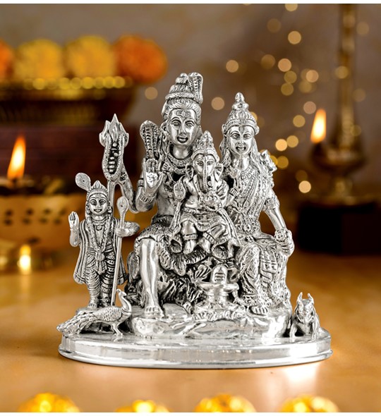 Antique Silver Shiva Parivaar