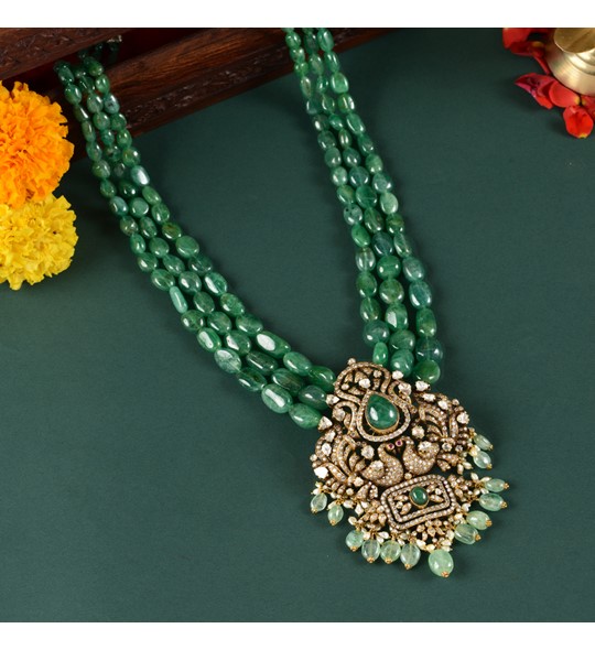 Emerald Victorian Necklace for Men