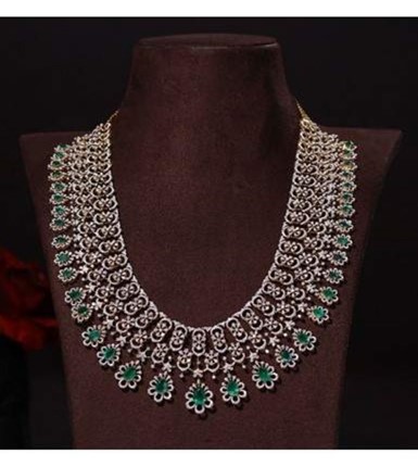 Shimmering Diamond Long Haram Necklace