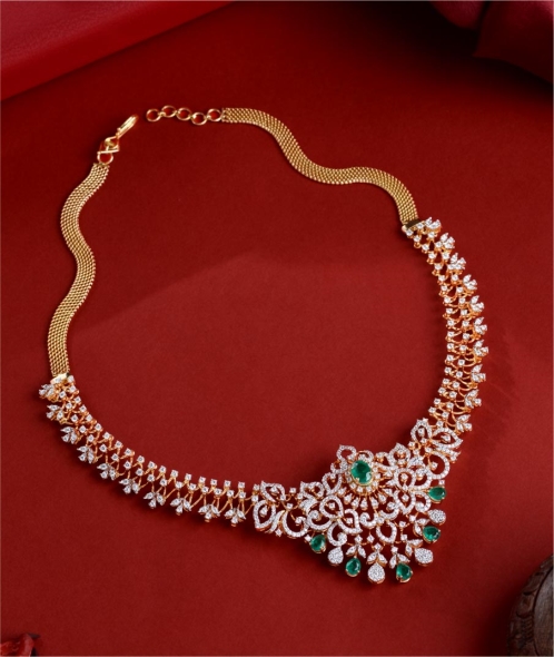 Floral  Diamond Choker Necklace