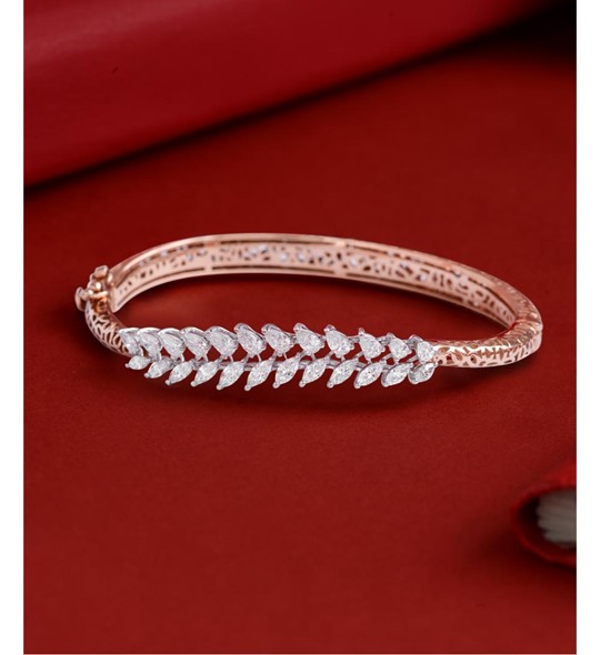 Diamond Leaf Bracelet