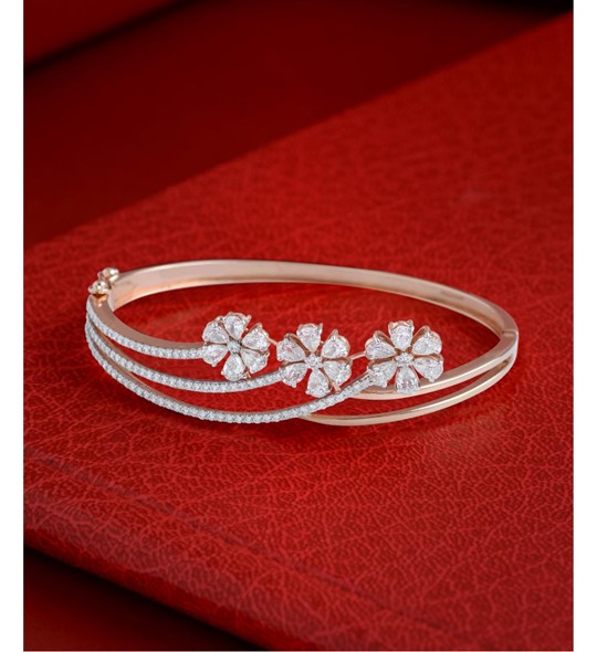 Diamond Floral Bracelet