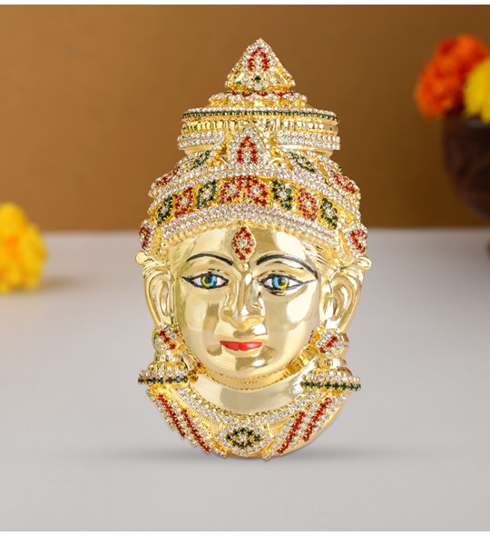 Silver Goddess Varalakshmi Ammavaru Face