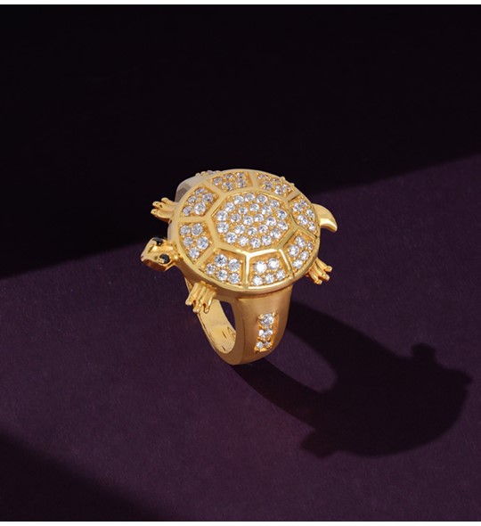 22k gold tortoise ring for Men