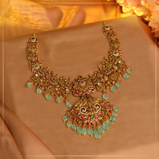 Elegant Lakshmi Gold Necklace