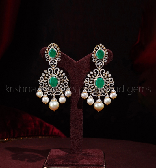 Floral Diamond Cluster Earrings