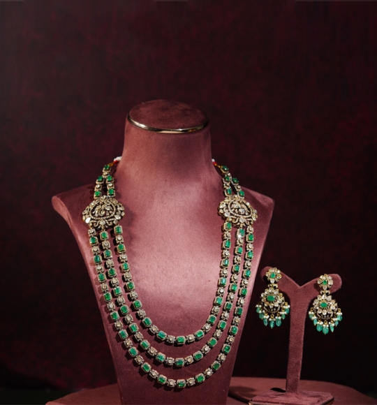 Regal Layered Diamond  Necklace Set