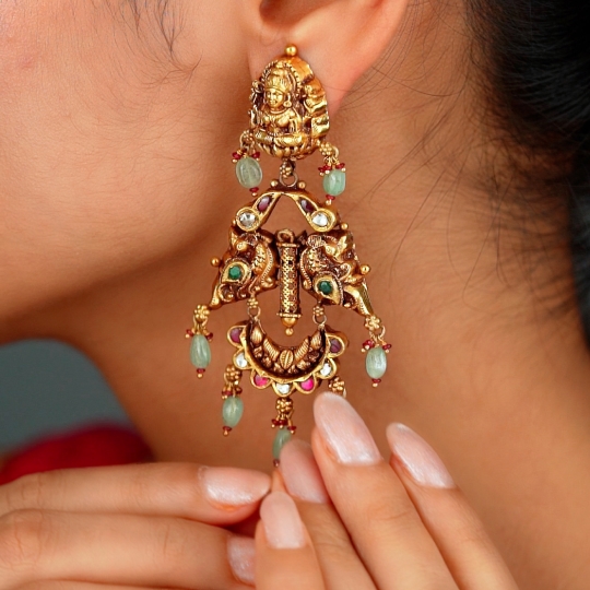 Bespoke Antique Gold Earring