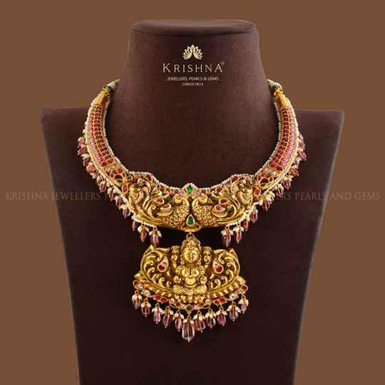 Lakshmi & Peacock Kanti Necklace