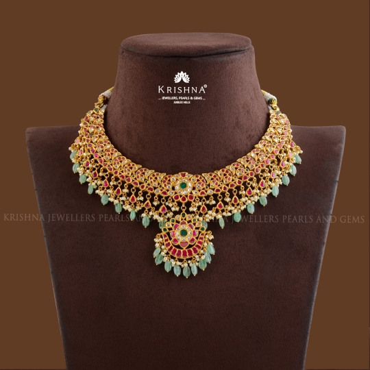 Regal Gold Peacock Necklace