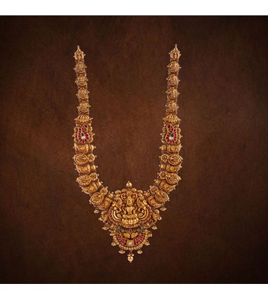 Yellow Gold Nakshi Haar Necklace