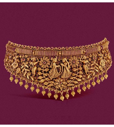 Antique Gold Choker Necklace