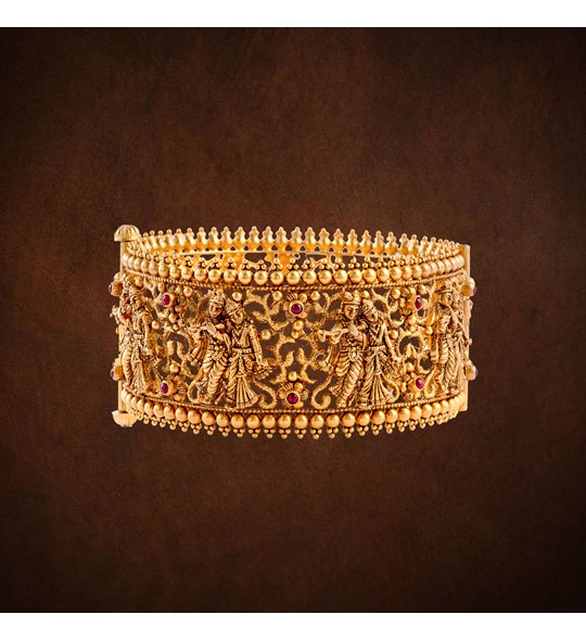Nakshi yellow gold antique bangles