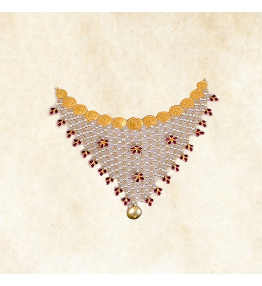 Lakshmi Kasu Gold Choker Necklace