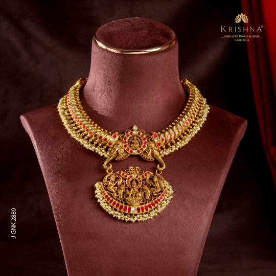 Gajalaxmi Gold Kundan Necklace