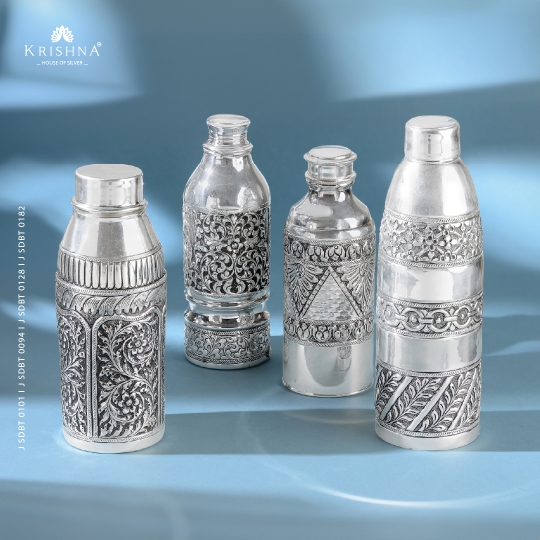 Splendid  Silver Water Bottle Sets - 4 pcs.