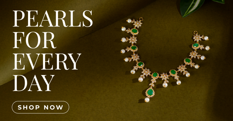 Buy Latest Gold Pearl Jewellery Designs at Krishna Jewellers