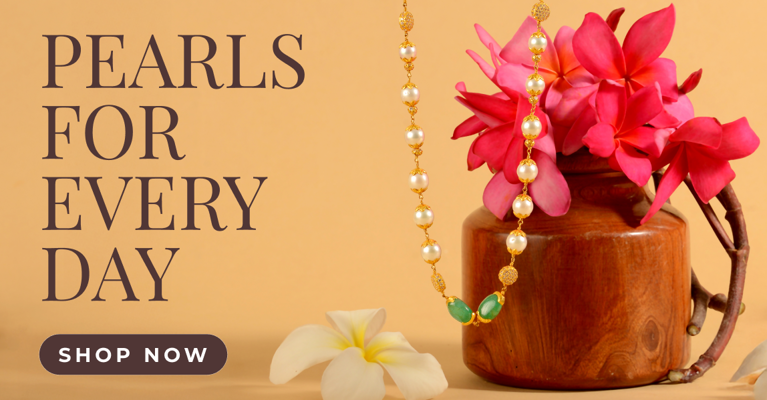 Buy Gold Pearl Jewellery Designs 2025