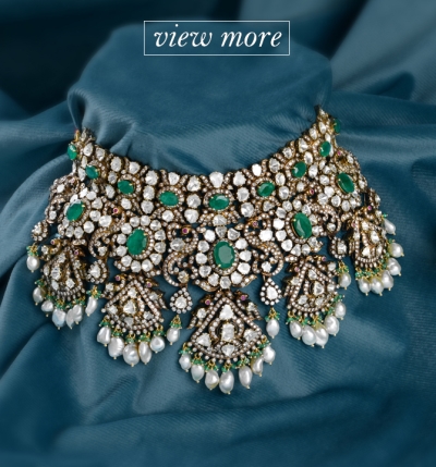 Sophisticated Pearl Uncut Diamond Necklace Set | Mangatrai Pearls &  Jewellers