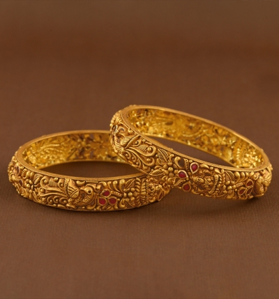 22kt 18kt Plain Gold Bangles, 18 Gram To 200 Gram Plus at Rs 99000/pair in  Hyderabad