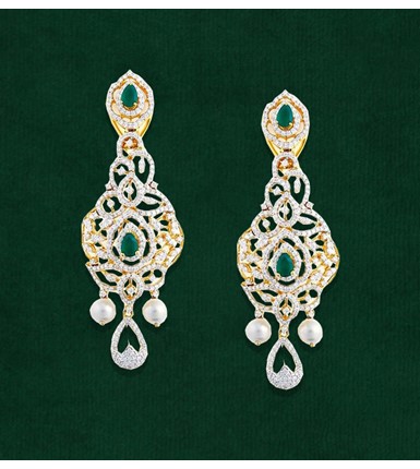 THE PRIYA DANGLING 18KT YELLOW GOLD STUDS - EFIF Diamonds – EF-IF Diamond  Jewellery