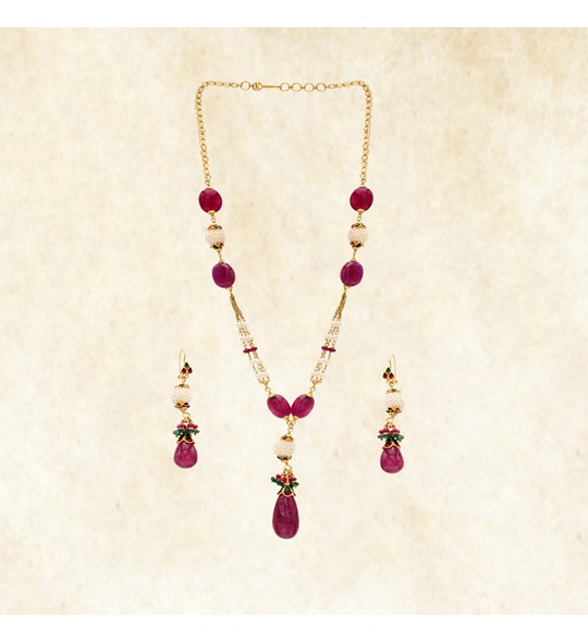Ruby Necklace Set Designs