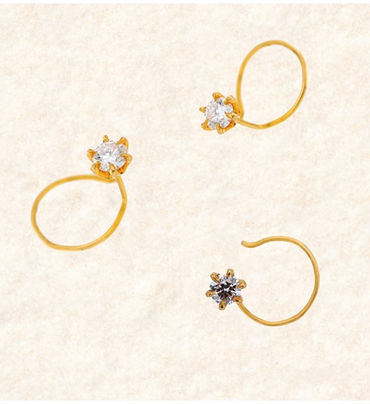 PC Chandra Jewellers 14KT Yellow Gold Stud Earrings for Women   Amazonin Fashion