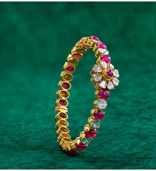 Polki kundan bangle