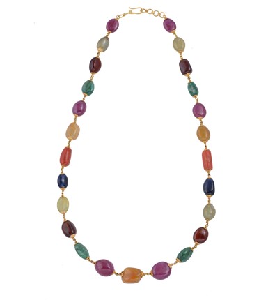 Precious Multi Color Gemstones Necklace, Packaging Type: Box at Rs  5000/piece in Jaipur