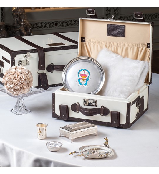silver baby dinner set