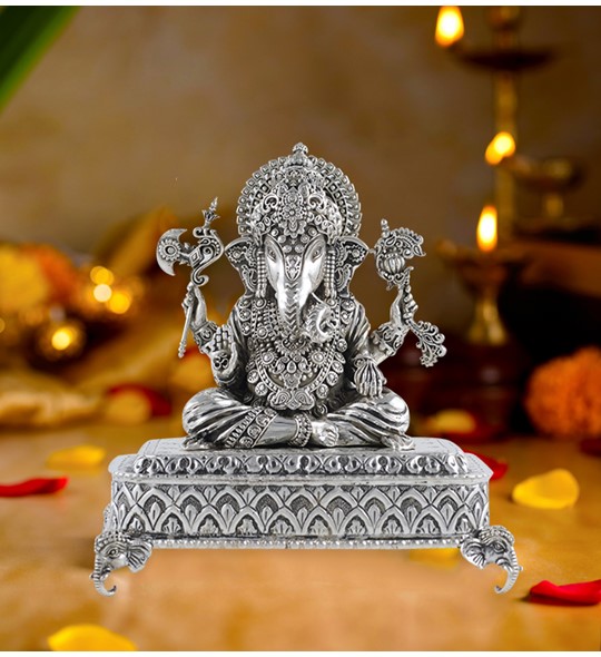 Handcrafted Silver Shri Ganesh Murthy