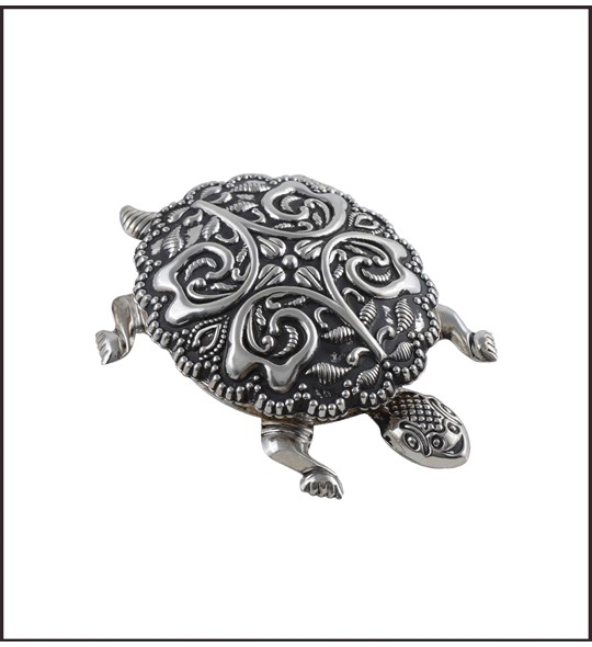 Antique Silver Tortoise Box