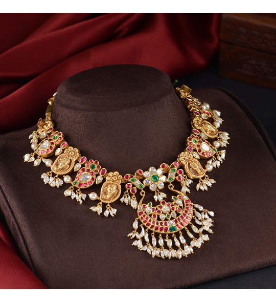 Buy Necklaces Online | Elegant Guttapusalu Necklace from Indeevari