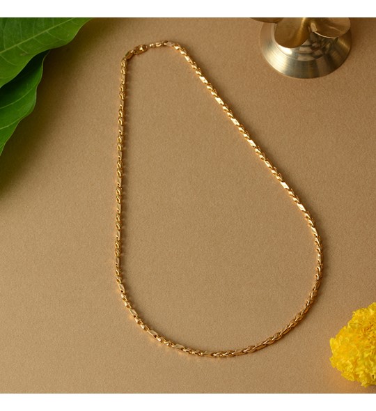 Textured Gold Chain For Men