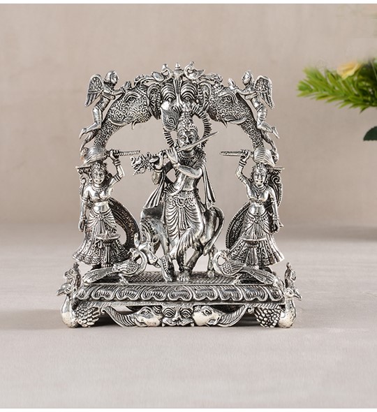 Lord Krishna Silver Idol