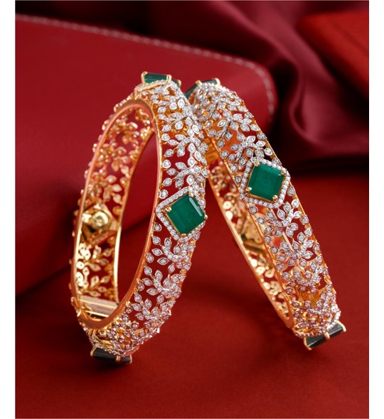 Floral Diamond  Bangles