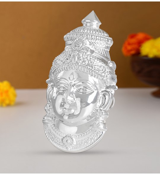 Buy Pure Silver Varalakshmi Face Krishna Jewellers Pearls and Gems