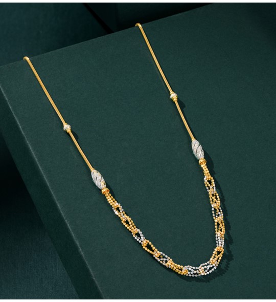 22k white and yellow Gold Chain