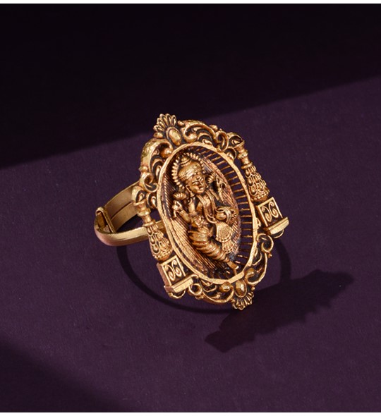 Latest Lakshmi devi ring | Gold earrings models, Gold bridal necklace,  Antique bridal jewelry