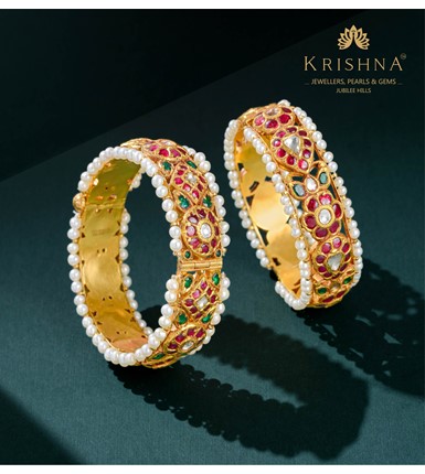 Buy Gold Plated Kundan Bracelet by Auraa Trends Online at Aza Fashions.